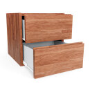 SQUARE Massivholz Cube mit Doppelschublade - Griff,...