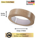 Selbstklebende Umleimer  Eiche Natur 19 mm x 5 m   zum Überkleben OHNE bügeln