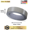 Selbstklebende Umleimer  Alu Optik 19 mm x 5 m   zum Überkleben OHNE bügeln
