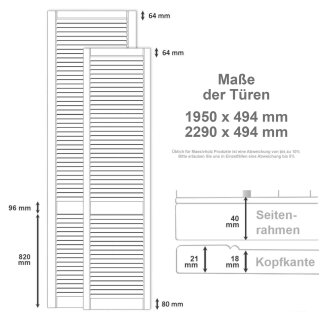 Lamellentüren aus Massivholz passend zu IKEA PAX Schrank