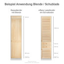 Möbelblende / Schubladenfront - Typ B für Kassettentüren / geschlossene Lamellentüren