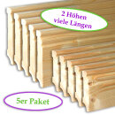 Sockelleiste Hamburger Altbau-Profil aus Massivholz im 5 Stk. Sparpaket