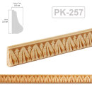 Holz Profilleiste in 22 x 8 x 1000 mm Prägeleiste aus Kiefernholz PK-257 mit Blatt-Motiv