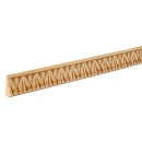 Holz Profilleiste in 22 x 8 x 1000 mm Prägeleiste aus Kiefernholz PK-257 mit Blatt-Motiv