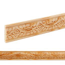 Holz Profilleiste in 31 x 6 x 1000 mm Prägeleiste aus Kiefernholz PK-206 mit floralem Motiv
