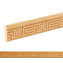Holz Profilleiste in 22 x 6 x 1000 mm Prägeleiste aus Kiefernholz PK-764 mit geometrischem Wellen-Motiv