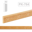 Holz Profilleiste in 22 x 6 x 1000 mm Prägeleiste aus Kiefernholz PK-764 mit geometrischem Wellen-Motiv