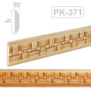 Holz Profilleiste in 38 x 6 x 1000 mm Prägeleiste aus Kiefernholz PK-371 mit Flecht-Motiv
