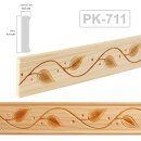 Holz Profilleiste in 44 x 8 x 1000 mm Prägeleiste aus Kiefernholz PK-711 mit Blätterranke