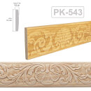 Holz Profilleiste in 51 x 8 x 1000 mm Prägeleiste aus Kiefernholz PK-543 mit Ranken-Motiv
