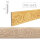 Holz Profilleiste in 51 x 8 x 1000 mm Prägeleiste aus Kiefernholz PK-543 mit Ranken-Motiv