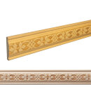 Holz Profilleiste in 30 x 7 x 1000 mm Prägeleiste aus Kiefernholz PK-503 mit Blatt-Motiv