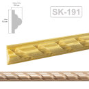 Holz Profilleiste in 18 x 8 x 1000 mm Schnitzleiste aus Kiefernholz SK-191 mit Spiral-Motiv