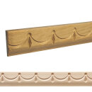 Holz Profilleiste in 30 x 7 x 1000 mm Schnitzleiste aus Kiefernholz SK-891 mit Tropfen-Band-Motiv