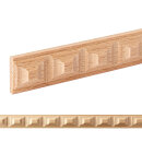 Holz Profilleiste in 18 x 7 x 1000 mm Schnitzleiste aus Buchenholz SB-136 mit Block-Motiv