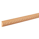 Holz Profilleiste in 20 x 8 x 1000 mm Schnitzleiste aus Buchenholz SB-103 mit Perlen-Motiv