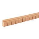 Holz Profilleiste in 22 x 10 x 1000 mm Schnitzleiste aus Buchenholz SB-961 mit Zahn-Design
