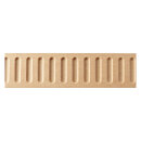 Holz Profilleiste in 50 x 6 x 1000 mm Schnitzleiste aus Buchenholz SB-454 mit kanneliertem Streifen-Motiv