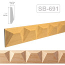 Holz Profilleiste in 40 x 10 x 1000 mm Schnitzleiste aus...