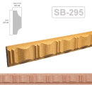 Holz Profilleiste in 25 x 6 x 1000 mm Schnitzleiste aus Buchenholz SB-295 mit Wellen Design