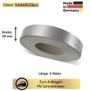 Umleimer zum Aufbügeln Edelstahl Glanz 20 mm x 5 m...