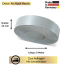 Umleimer zum Aufbügeln Alu Optik Metallic 22 mm x 5...