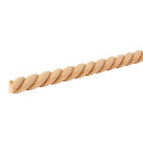 Holz Profilleiste in 11 x 5 x 1000 mm Schnitzleiste Halbrundstab aus Buchenholz SB-899 mit Spiral-Motiv
