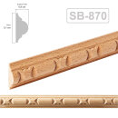 Holz Profilleiste in 21 x 9 x 1000 mm Schnitzleiste aus Buchenholz SB-870 mit geometrischem Band-Motiv