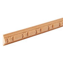 Holz Profilleiste in 21 x 9 x 1000 mm Schnitzleiste aus Buchenholz SB-870 mit geometrischem Band-Motiv