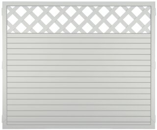 LIGHTLINE Sichtschutzzaun mit Gitter 180 x 150 cm weiß