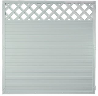 LIGHTLINE Sichtschutzzaun mit Gitter 180 x 180 cm grau