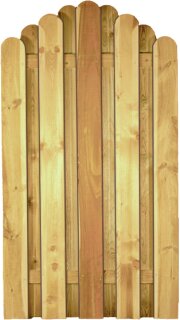DAAN Lamellen-Holzzaun abgerundet 100 x 180/160 cm