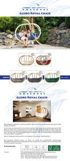 Amazonas Hängesofa Globo Royal Chair Zweisitzer Natura Cremebeige
