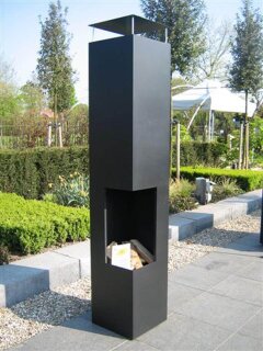 Gartenkamin Tacora Schwarz 200 cm / XL