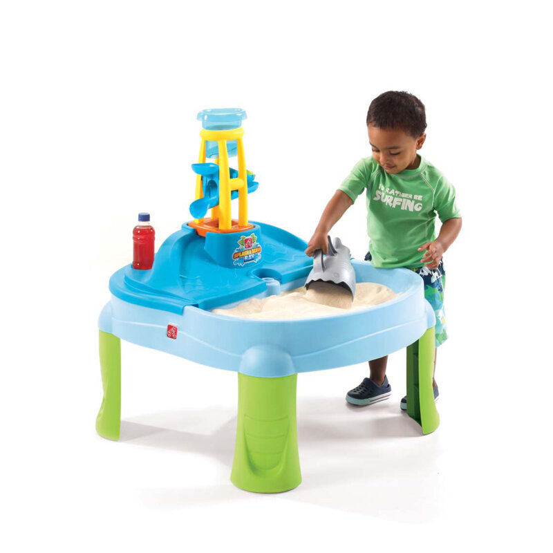 Kinder Kleinkind Sand und Wasser Spieltisch Activity Sandkasten mit 2 Stühle 