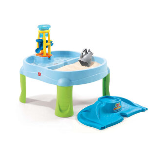 Sand-Wasser-Tisch Kinder-Spieltisch Lagune mit Spielturm und weiterem Zubehör