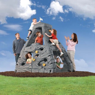 Kletterberg Kletterwand Steinfestung grau für 4 Kinder