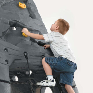 Kletterberg Kletterwand Steinfestung grau für 4 Kinder