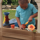 Garten-Spielhaus mit Spielgrill und Wasserspiel Gartenhütte für Kinder Kunststoff