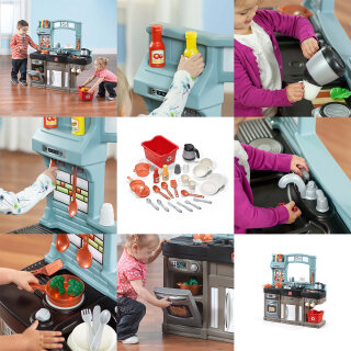 Kinder-Spielküche Bester Koch Spielset Elektronisch Kunststoff mit 25-tlg. Zubehörset