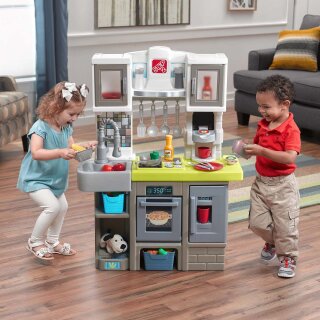 Kinder-Spielküche Moderner Koch Spielset Elektronisch Kunststoff mit 20-tlg. Zubehörset