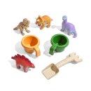 Sand-Wasser-Tisch Kinder-Spieltisch Dinosaurier-Uhrzeit-Insel mit 7-tlg. Zubehörset