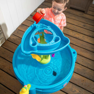 Wassertisch Kinder-Spieltisch 360° Sommerdusche mit Regenschauer-Effekt und 8-tlg. Zubehörset
