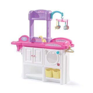 Puppen-Pflegecenter für Kinder Love & Care mit Wickeltisch, Waschmaschine und Essplatz
