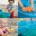 Sand-Wasser-Tisch Kinder-Spieltisch Wasserlauf mit Sonennschirm und 11-tlg. Zubehörset