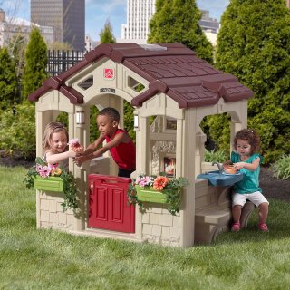 Garten-Spielhaus Charming Cottage Landhaus für Kinder Kunststoff
