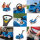 Kinder-Rutschauto Whisper Ride Buggy blau mit Schiebestange