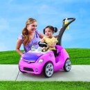 Kinder-Rutschauto Whisper Ride Buggy pink mit Schiebestange