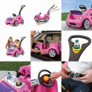 Kinder-Rutschauto Whisper Ride Buggy pink mit Schiebestange