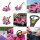 Kinder-Rutschauto Whisper Ride Buggy pink mit Schiebestange